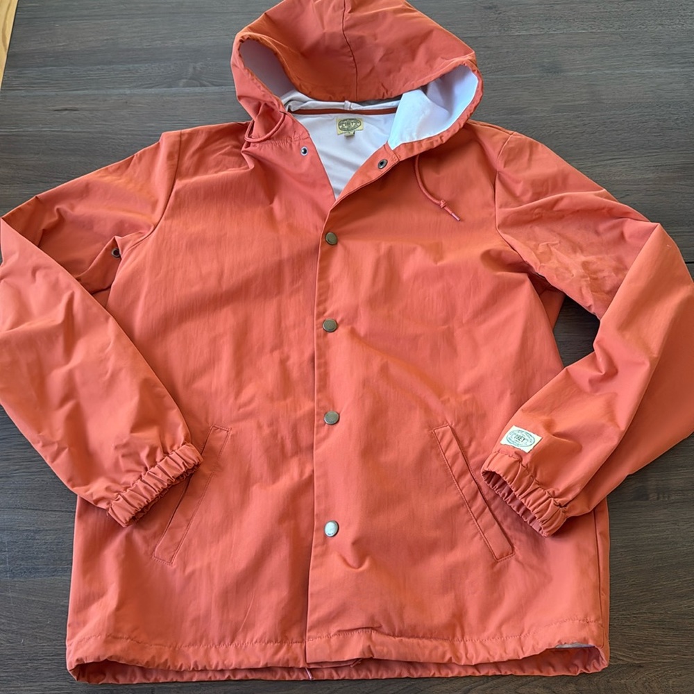 OBEY wind breaker with hood, Orange size L